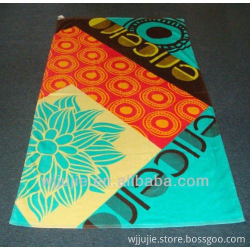 Microfiber suede printed beach towel